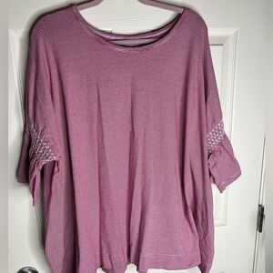 Avenue Red/White Stripe Top size 26/28